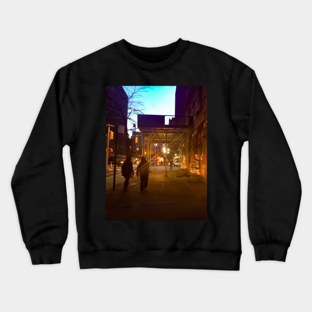 Amsterdam Ave, Upper West Side, Manhattan, NYC Crewneck Sweatshirt by eleonoraingrid